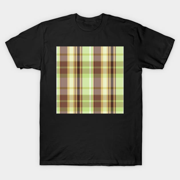 Autumn Aesthetic Conall 1 Hand Drawn Textured Plaid Pattern T-Shirt by GenAumonier